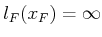 $ l_F(x_F) = \infty$