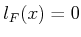 $ l_F(x) = 0$