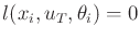 $ l(x_i,u_T,\theta_i) = 0$