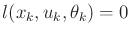 $ l(x_k,u_k,\theta_k) = 0$