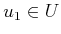 $ u_1 \in U$
