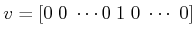 $ v = [0 \; 0 \; \cdots 0 \; 1 \; 0 \; \cdots \; 0]$