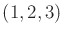 $ (1,2,3)$
