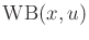 $ \operatorname{WB}(x,u)$