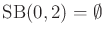 $ \operatorname{SB}(0,2) = \emptyset$