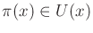 $ \pi (x) \in U(x)$