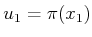 $ u_1 = \pi (x_1)$