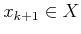 $ x_{k+1} \in X$