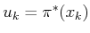 $ u_k =
\pi ^*(x_k)$