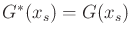 $ G^*(x_s) = G(x_s)$