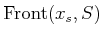 $ \operatorname{Front}(x_s,S)$