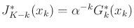 $ J^*_{K-k}(x_k) = \alpha^{-k} G^*_k(x_k)$