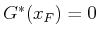 $ G^*(x_F) =
0$