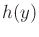 $ h(y)$