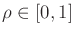 $ \rho \in [0,1]$