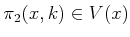 $ \pi _2(x,k) \in V(x)$