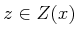 $ z \in Z(x)$