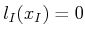 $ l_I({x_{I}}) = 0$