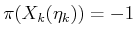 $ \pi (X_k({\eta}_k)) = -1$