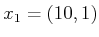 $ x_1 = (10,1)$