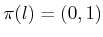 $ \pi (l) = (0,1)$