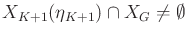 $ X_{K+1}({\eta}_{K+1}) \cap {X_{G}}\not = \emptyset$