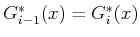 $ G^*_{i-1}(x)
= G^*_i(x)$