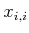 $ x_{i,i}$