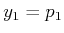 $ y_2 = p_2$