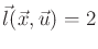 $ {\vec{l}}({\vec{x}},{\vec{u}})
= 2$