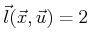 $ {\vec{l}}({\vec{x}},{\vec{u}}) = 1$