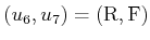 $ (u_6,u_7) = ({\rm R},{\rm F})$