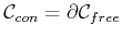 $ {{\cal C}_{con}}= \partial {\cal C}_{free}$