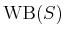 $ \operatorname{WB}(S)$