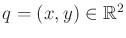 $ q = (x,y) \in {\mathbb{R}}^2$