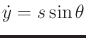 $ {\dot y}= s \sin \theta$