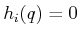 $ h_i(q) = 0$