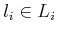 $ l_i \in L_i$
