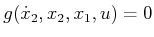 $ g({\dot x}_2,x_2,x_1,u) =
0$