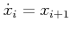 $ {\dot x}_i = x_{i+1}$
