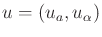 $ u = (u_a,u_\alpha)$