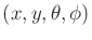$ (x,y,\theta,\phi)$