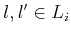 $ l,l' \in L_i$