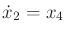 $ \dot{x}_2 = x_4$