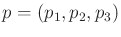 $ {p}= ({p}_1,{p}_2,{p}_3)$