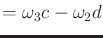 $\displaystyle = \omega_3 c - \omega_2 d$