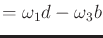 $\displaystyle = \omega_1 d - \omega_3 b$