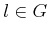 $ l \in G$