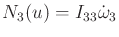 $ {N}_3(u) = I_{33}
{\dot \omega}_3$