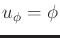 $ u_\phi = \phi$